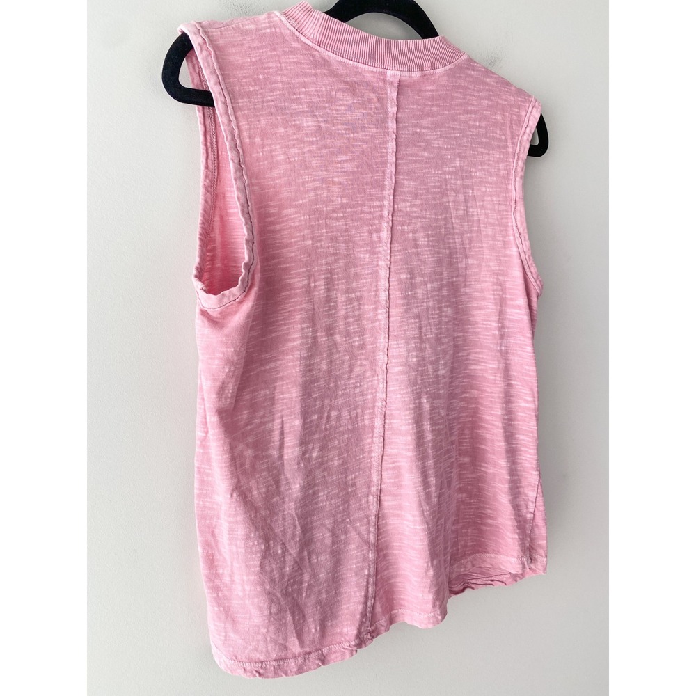 Anthropologie Pilcro Womens Tank Top S Pink Slub Knit High Neck Beachy Soft Girl - Picture 4 of 8